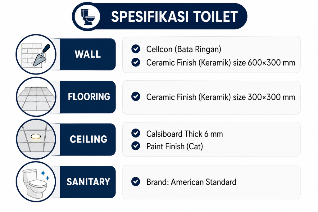 spesifikasi toilet apartemen menara swasana
