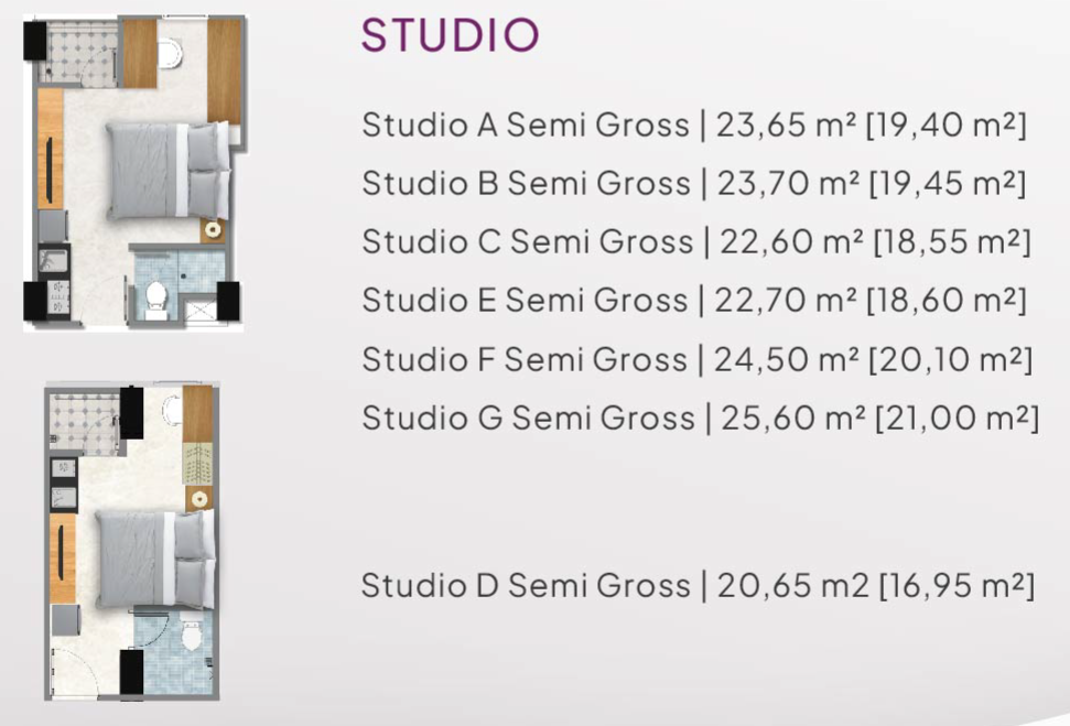 Apartemen Swasana Jakarta Timur Tipe Studio