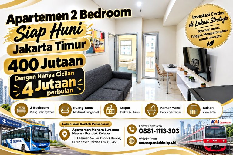 Apartemen 2 Bedroom Siap Huni Jakarta Timur